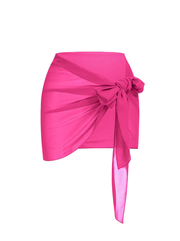 Copricostume in chiffon tinta unita vintage protezione solare