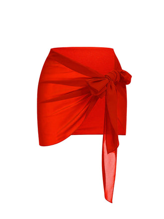 Copricostume in chiffon tinta unita vintage protezione solare