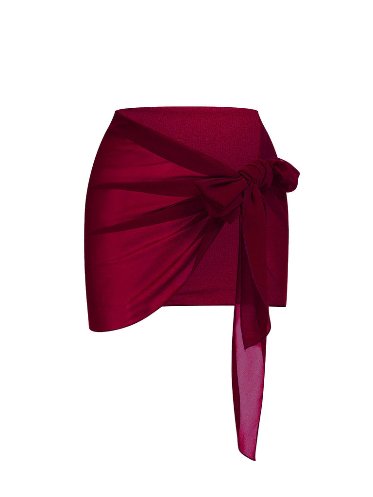 Copricostume in chiffon tinta unita vintage protezione solare
