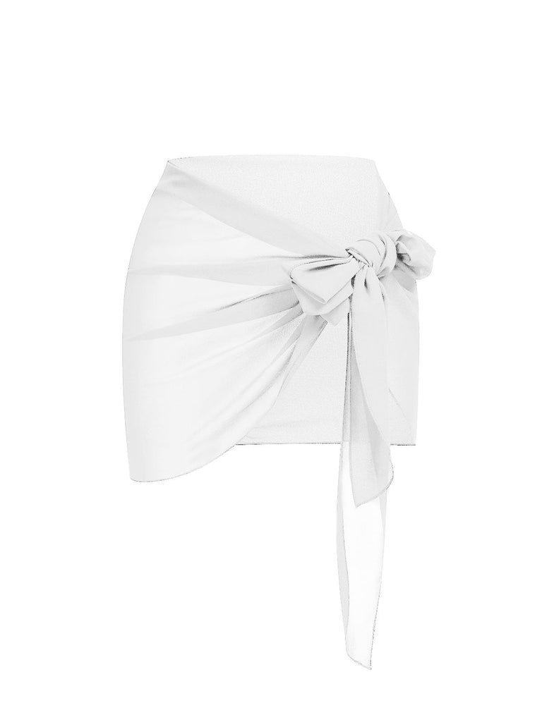 Copricostume in chiffon tinta unita vintage protezione solare
