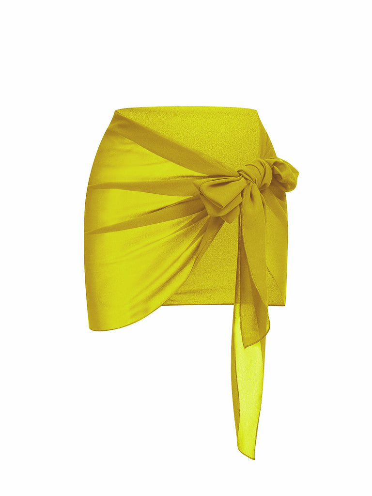 Copricostume in chiffon tinta unita vintage protezione solare