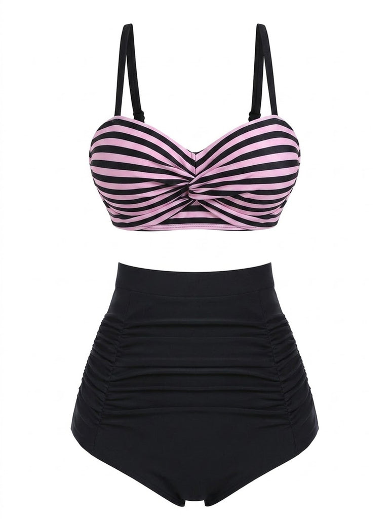 2PCS Set bikini con spalline a ciliegia anni '50