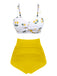 2PCS Set bikini con spalline a ciliegia anni '50