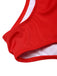 Costumi intero a pois fiocco patchwork rosso anni '30