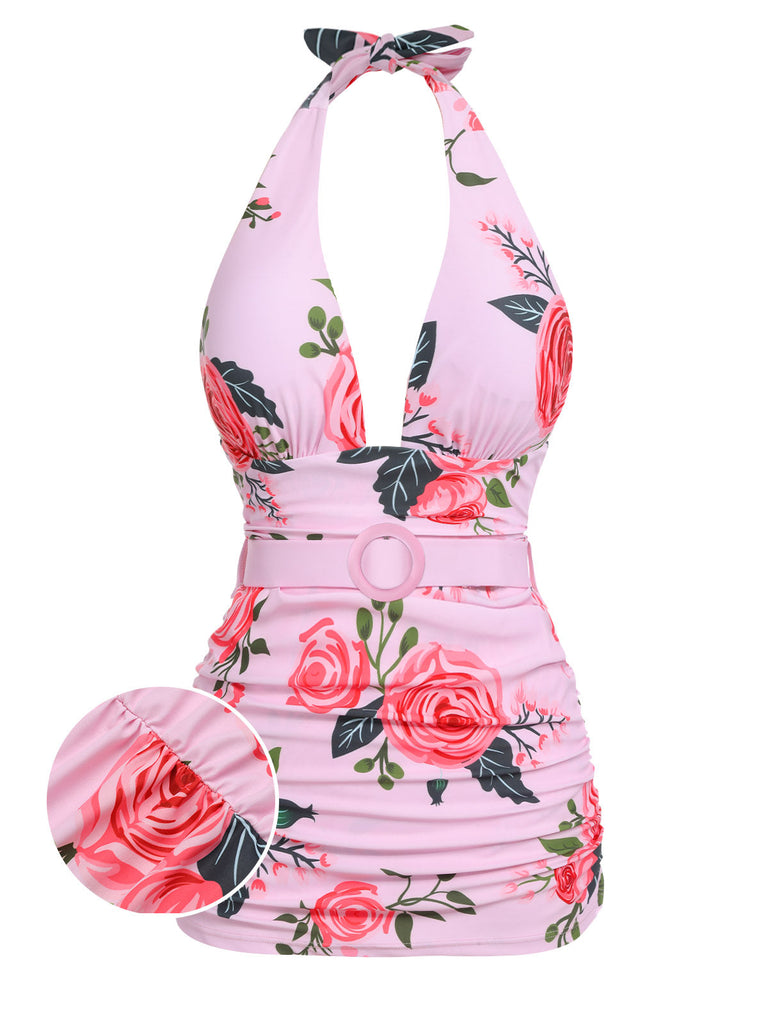 Costumi cintura rose rosa anni '30