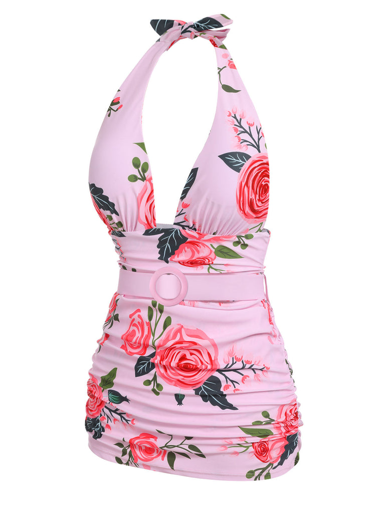 Costumi cintura rose rosa anni '30