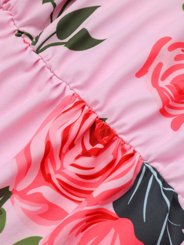 Costumi cintura rose rosa anni '30