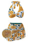 Costumi con stampa floreale ping pong anni '50