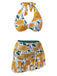 Costumi con stampa floreale ping pong anni '50