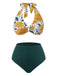 Costumi con stampa floreale ping pong anni '50