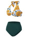 Costumi con stampa floreale ping pong anni '50