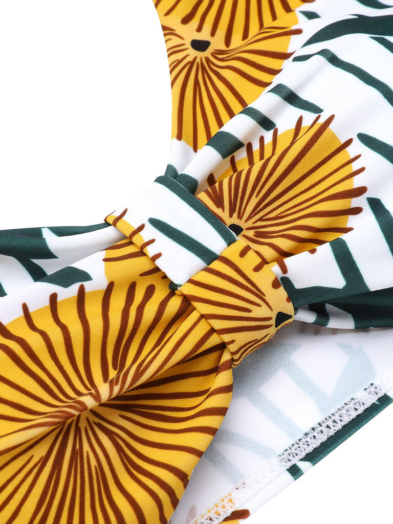 Costumi con stampa floreale ping pong anni '50