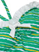 Costumi intero a righe spalle scoperte verde anni '30