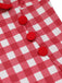 Costumi intero con plaid fiocco lacci rosso anni '50