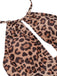 Costumi scollo a V e top a triangolo leopardato marron anni '30