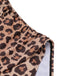 Costumi scollo a V e top a triangolo leopardato marron anni '30