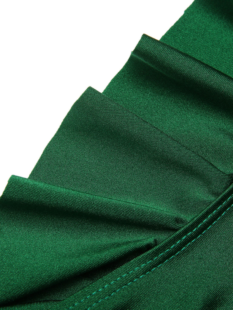Costumi intero schiena scoperta con cintura verde anni '40