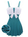 2PCS Costumi e gonna con fiocco blu anni '30