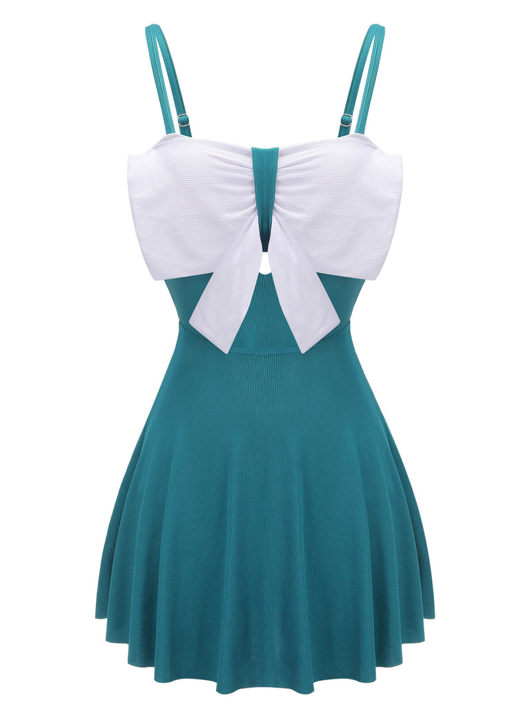 2PCS Costumi e gonna con fiocco blu anni '30