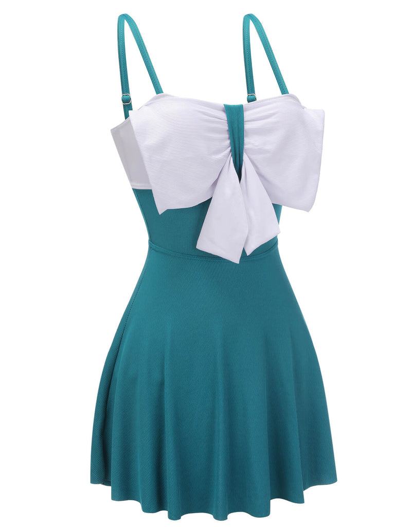 2PCS Costumi e gonna con fiocco blu anni '30