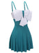 2PCS Costumi e gonna con fiocco blu anni '30