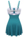 2PCS Costumi e gonna con fiocco blu anni '30