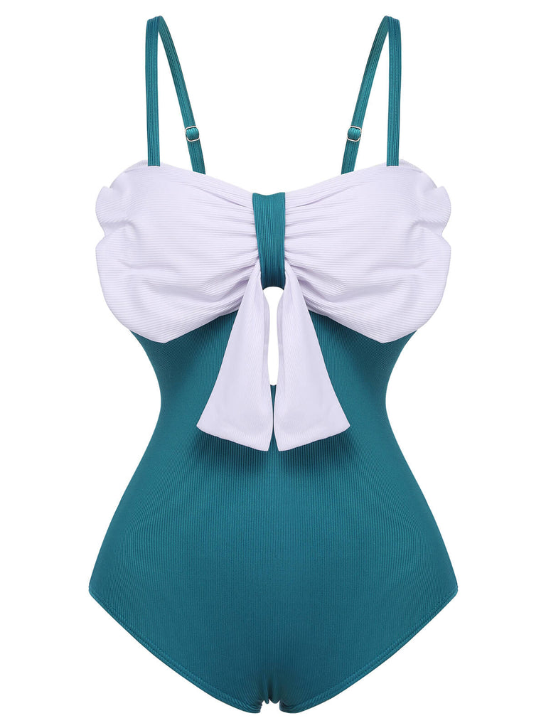 2PCS Costumi e gonna con fiocco blu anni '30