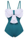 2PCS Costumi e gonna con fiocco blu anni '30
