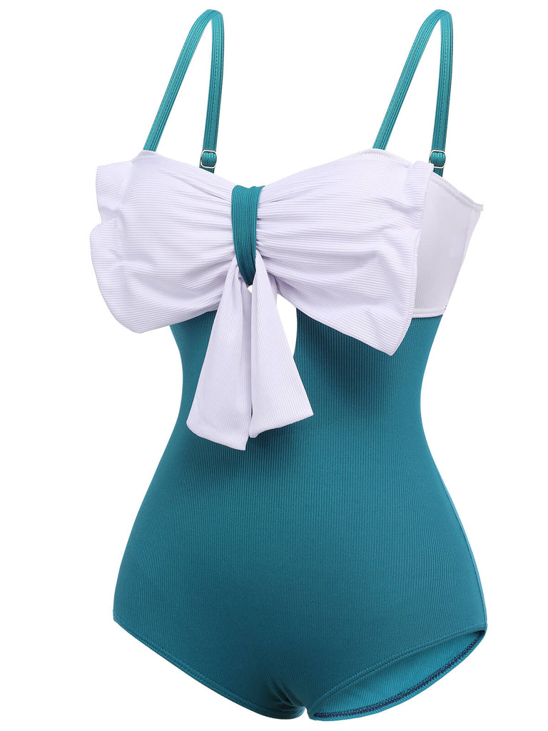 2PCS Costumi e gonna con fiocco blu anni '30