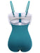 2PCS Costumi e gonna con fiocco blu anni '30