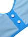 Costumi bottoni spalline sottil patchwork blu anni '50