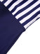 Costumi a righe patchwork blu navy anni '30