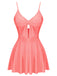 Costumi intero con fiocco spalline sottili rosa anni '40