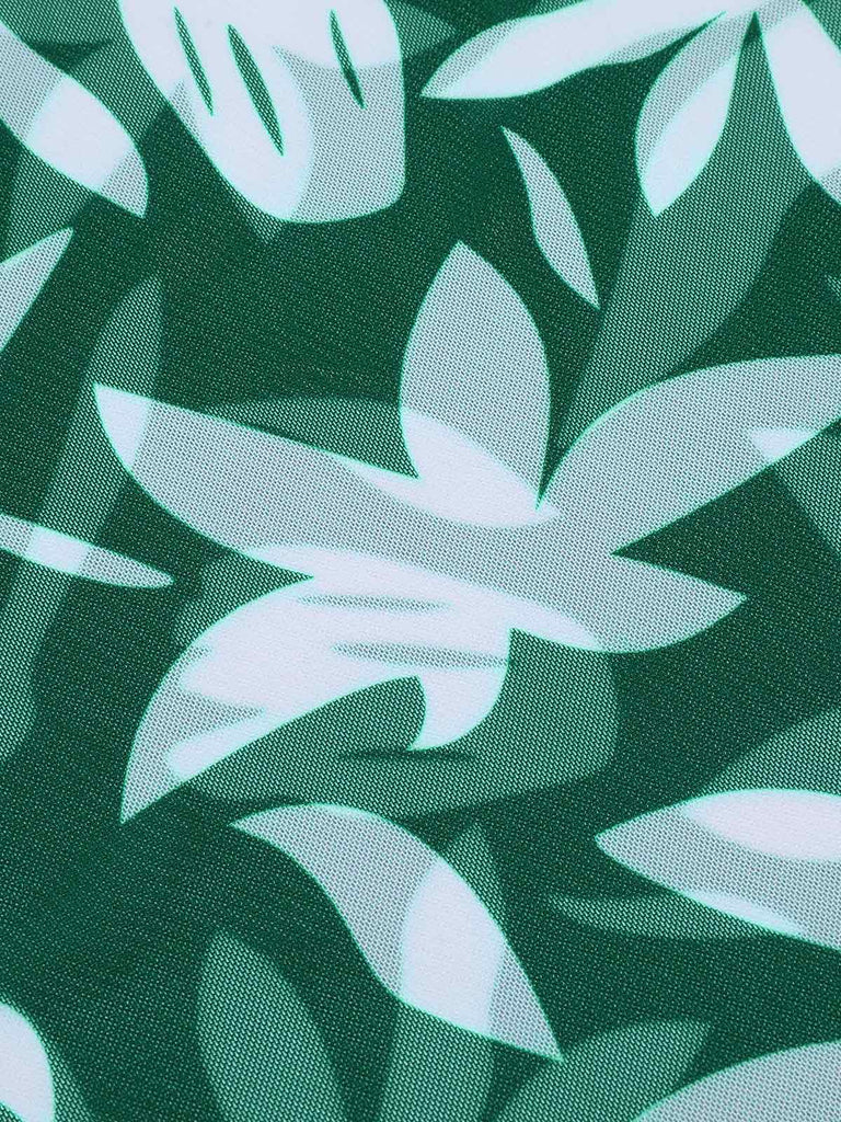Costumi foglia verde con spalline sottili senza maniche anni '60