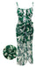 Costumi foglia verde con spalline sottili senza maniche anni '60