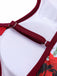 Costumi con rose floreale volant rosso  anni '40