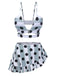 Costumi a pois a righe volant con spalline anni '40