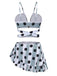Costumi a pois a righe volant con spalline anni '40