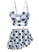 Costumi a pois a righe volant con spalline anni '40
