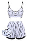 Costumi increspature dell'acqua con spalline patchwork anni '50