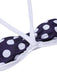 Costumi a pois scollo all'americana  blu navy anni '40