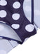 Costumi a pois scollo all'americana  blu navy anni '40