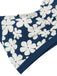 Costumi con floreale volant scollo all'americana blu anni '40