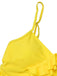 2PCS Costumi con scollo a V volant a girasole giallo anni '50