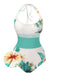 Costumi intero palme da cocco e spiaggia anni '50