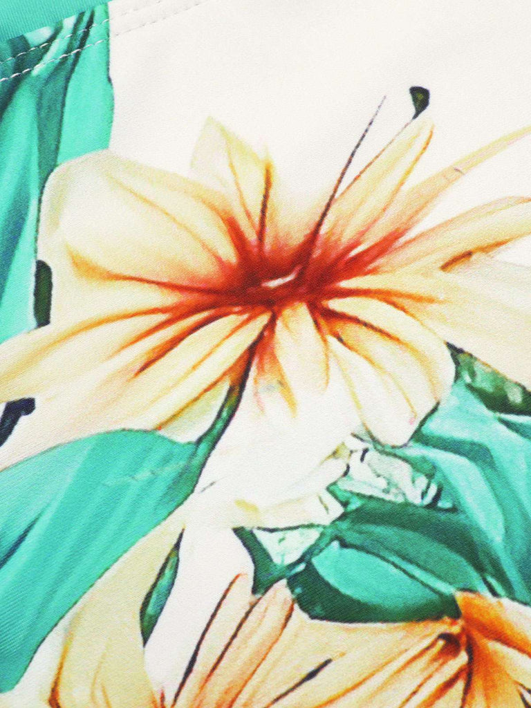Costumi intero palme da cocco e spiaggia anni '50