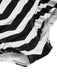 Set bikini a righe volant a contrasto arcobaleno anni '50