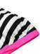 Set bikini a righe volant a contrasto arcobaleno anni '50