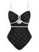 Costumi intero con spalline e finiture a contrasto anni '60