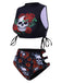 Tankini con rosa teschio lacci nero anni '70